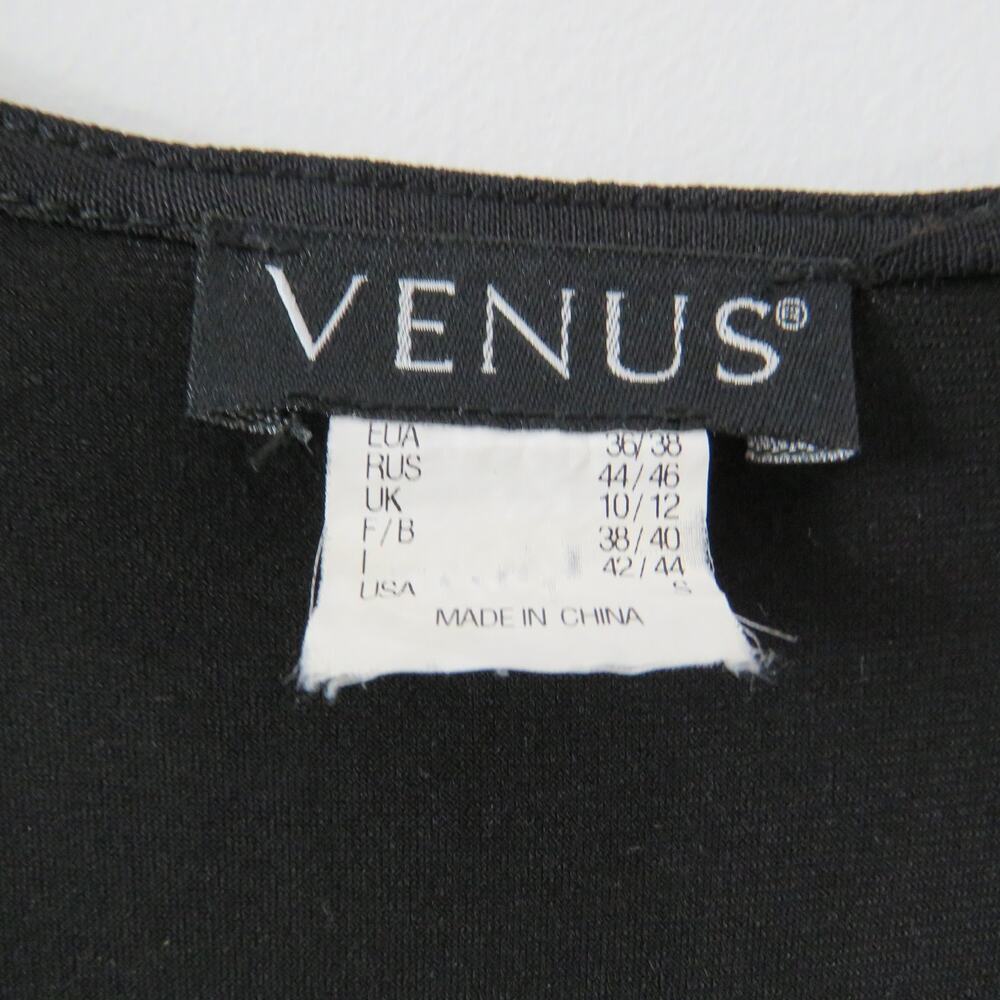 Venus Black And Leopard Pattern Long Sleeve Formal Jumpsuit Small - Picture 8 of 9